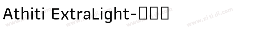 Athiti ExtraLight字体转换